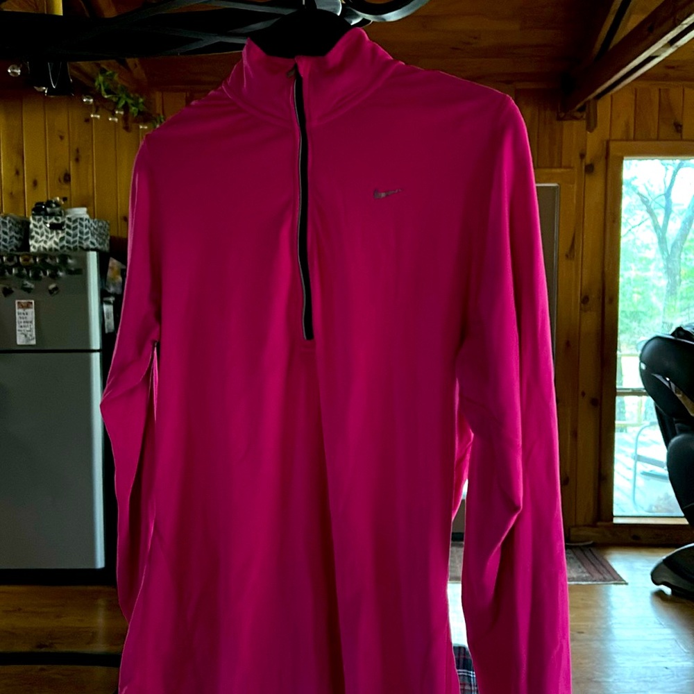 Women's Nike Dri-Fit Long-sleeve with Thumbholes - Hot Pink - Size M